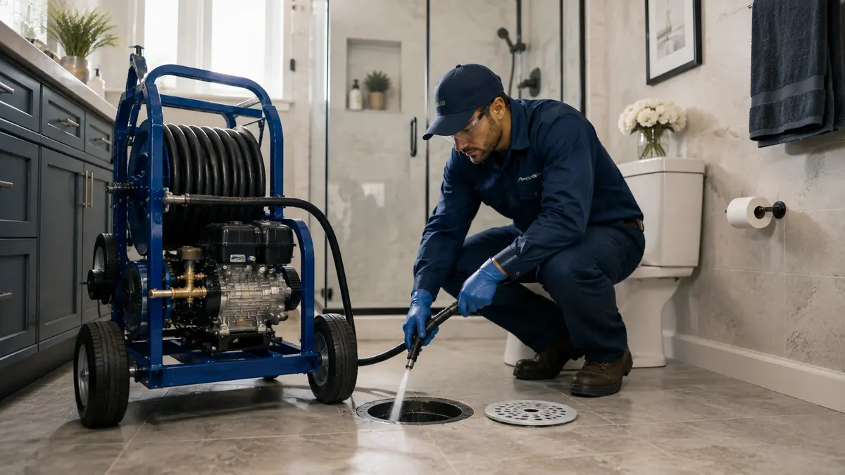 Bathroom Drain Hydro Jetting in Vallejo