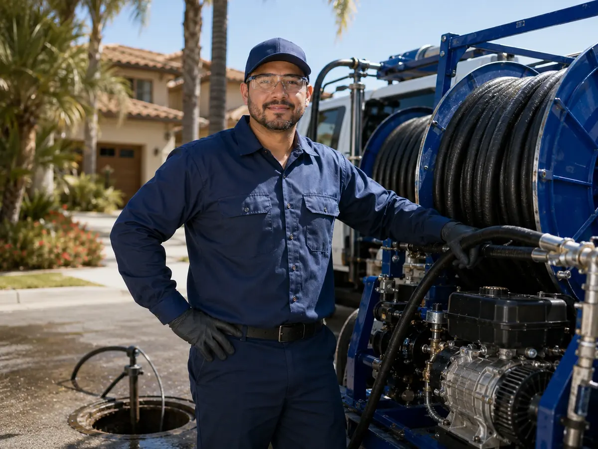 Hydro jet sewer cleaning in Vallejo