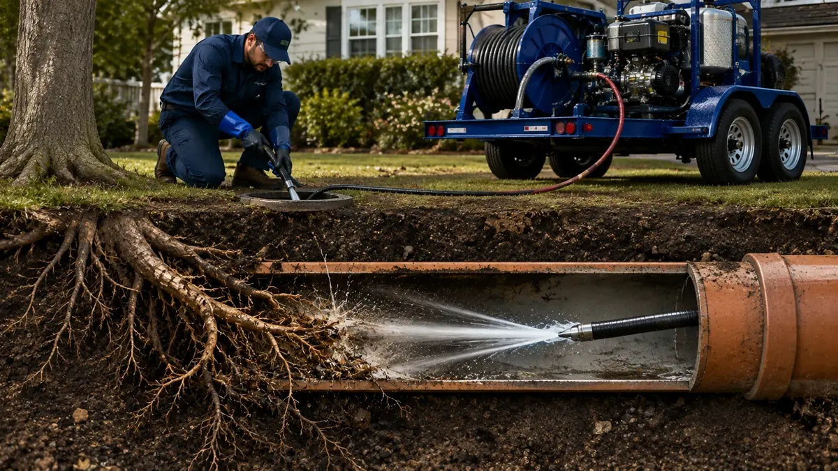 Tree Root Removal with Hydro Jetting in Vallejo